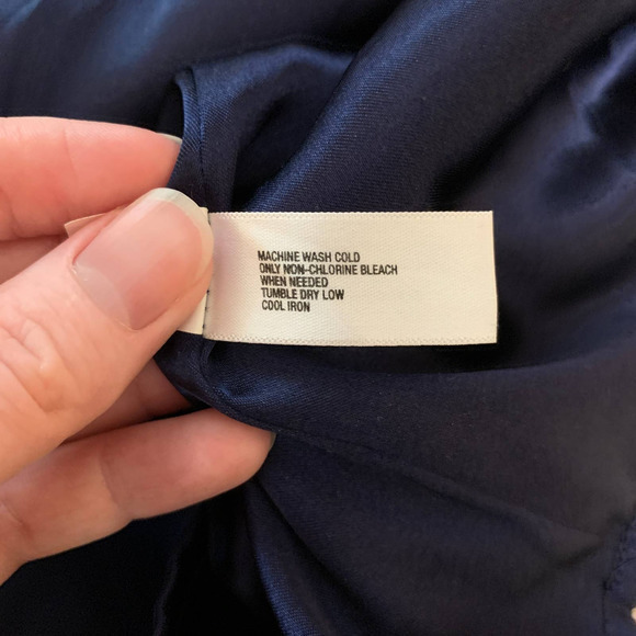 GAP Floral Print Sleeveless V-Neck Knee-Length Dress Navy Blue - Size 10 - Picture 4 of 5